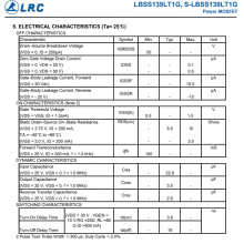 LBSS139LT1G NMOS SOT23 LRCɽԭװ 0.2A 50V