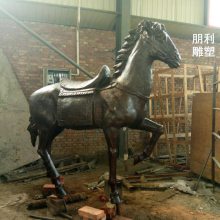 铜马雕塑主题生产 街道标识 小区景观铜红马雕塑
