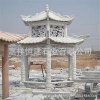 供应曲阳县大理石 欧式石雕凉亭亭子 园林广场摆件雕塑