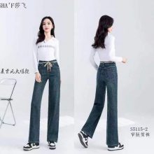 鄭州女褲莎飛品牌春秋季女褲庫(kù)存折扣服裝貨源