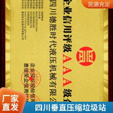 四川绵阳2套【后翻式垂直垃圾压缩机设备】案例分享 定做