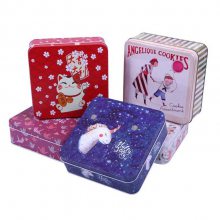 正方形通版图案伴手礼金属包装罐