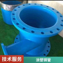友诚瓦斯抽放涂塑管 对焊法兰涂塑钢管 矿用复合管 DN400内外涂覆管