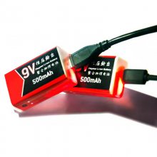 usb充电电池9v锂电池金属探测仪器、医疗器械、万用表9v电池