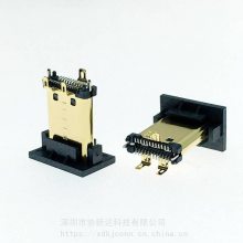 外壳镀金24PIN公头 TYPE C 三脚直立式SMT插头 USB3.1 立贴插头L=11.1MM