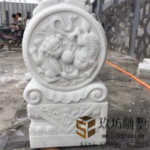 石雕门墩 酒店宾馆石鼓 石墩门口摆件一对