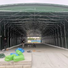 户外推拉活动雨棚大排档推拉雨棚仓库推拉伸缩雨棚