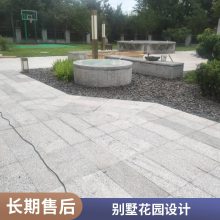 花岗岩路面施工石材地面铺装混凝土基础景观道路施工