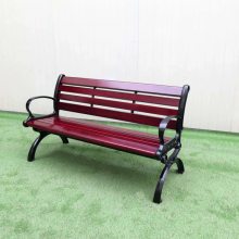 公园椅户外长椅 休闲防腐木塑木室外长凳子 靠背排椅庭院铸铝座椅