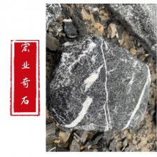 广东方形黑山石切片石/小区黑山石点缀增色石/英德黑山石原石厂家