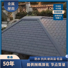 自建房 屋面翻新 朋莱金属复合瓦 施工便捷 防水抗风揭