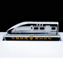 物流快递公司纪念品定制水晶汽车火车模型送客户的模型礼品制作