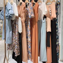 爱客21年夏季修身碎花雪纺仙女女装连衣裙热卖品牌一手货源