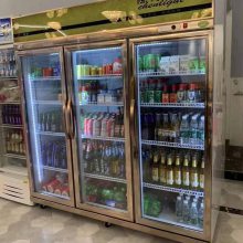 水果保鲜柜 超市展示柜 保鲜展示柜 商用冰箱 四门饮料柜