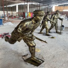 供应梧州玻璃钢雕塑 吹号人像造型雕塑 玻璃钢人物雕塑厂家