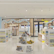 服装货架定制 内衣陈列架 童装母婴用品店展示架