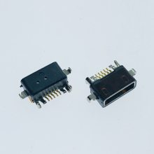 micro usb全贴片防水母头 B型5P 四脚贴板SMT 防水micro插座