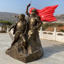 玻璃钢红色主题文化雕塑 佛冈红色革命旅游景区雕塑