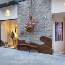 广州华睿装饰公司提供设计制作安装酒店别墅室内豪华金属屏风