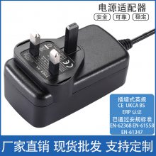 插墙式英规CE UKCA BS ER认证电源适配器5V6V9V12V24V36V48V充电器