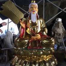 道教三清祖师神像 玻璃钢三清道祖太上老君、元始天尊神像