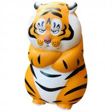 胖虎动物雕塑 玻璃钢生肖虎雕塑 新年生肖吉祥物摆件