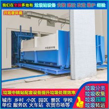 城市大型垃圾中转站配套设备 150t后平台上料分体式垃圾压缩箱