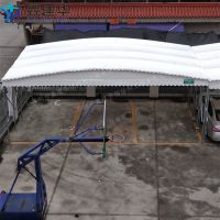 武汉武昌区定做临时仓库电动帐篷-大型工业推拉车棚 帆布哪家细节处理的好
