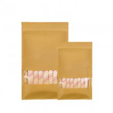高清开窗平底牛皮袋夹链自封袋干果小包装袋食品塑封口袋批发