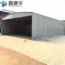 大型活动移动雨蓬定制 仓库临时电动推拉帐篷布 钢结构雨棚规格