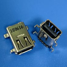 MINIDP沉板母座 DP20PIN 四脚沉板DIP+SMT音频插座 DispalyPort高清插座
