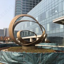 耐候钢抽象艺术雕塑 建筑入口工艺摆件 定制雕塑