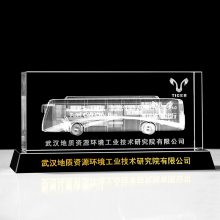 物流快递公司纪念品定制水晶汽车火车模型送客户的模型礼品制作