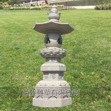 英翰雕刻供应天然汉白玉石灯八宝石塔 佛塔 寺庙舍利塔装饰石塔经幢