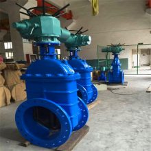 朝阳市机电市场球墨铸铁暗杆电动软密封闸阀Z945X-10Q DN250电动大口径弹性座封闸阀