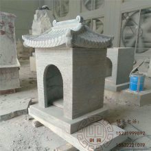 小土地庙 石雕石刻神庙 土地公财神庙宇