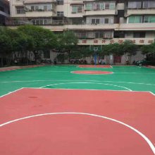 鑫威体育承接塑胶篮球场项目 5mm篮球场弹性塑胶 篮球场地胶价格 策划整体施工方案