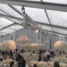 人字顶婚礼婚庆篷房 红色铝合金喜事大棚 尺寸定制款式丰富