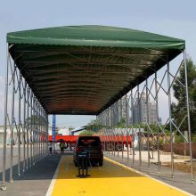鞍山海城防雨棚搭建 遮阳工程篷 操作简单 推拉蓬可移动