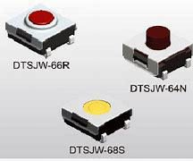 台湾圆达DIP金属面轻触按键开关6.0X6.0H2.3mm-DTSJW-68S-V-T/R