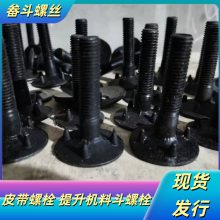 皮带螺栓12*50mm 畚斗螺钉 蟹壳螺丝抛丸机提升机螺丝 输送带螺杆