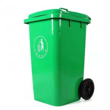 大号塑料方形保洁垃圾桶 景区塑料带轮子加厚垃圾桶