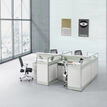 天津办公桌品牌 板式桌面办公桌图片 带屏风的桌子样式