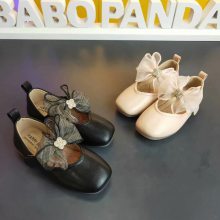 浙江温州BABUDOG品牌库存尾货中大童公主皮鞋批发处理