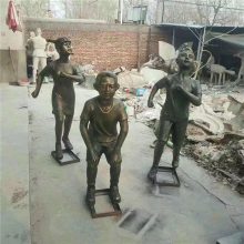 肇庆鼎湖玻璃钢雕塑厂批量生产仿铜人物雕塑 校园文化景观雕塑