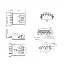 USB 3.0ֱĸ ֱ Aĸ3.0 180ֱ DIP L=15.0  