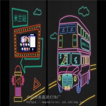 春节庆典场外幕墙灯饰画 幕墙灯 元旦led灯饰画定制