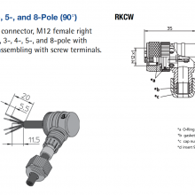 隆堡lumberg 连接器, 插头， RKCW 4/9