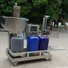 25升塑料方桶自动旋盖灌装机 腐蚀性化工液体灌装设备