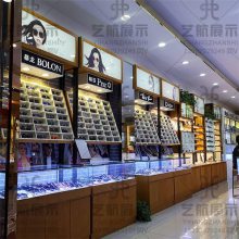 广州增城木质烤漆眼镜展示柜台图片报价